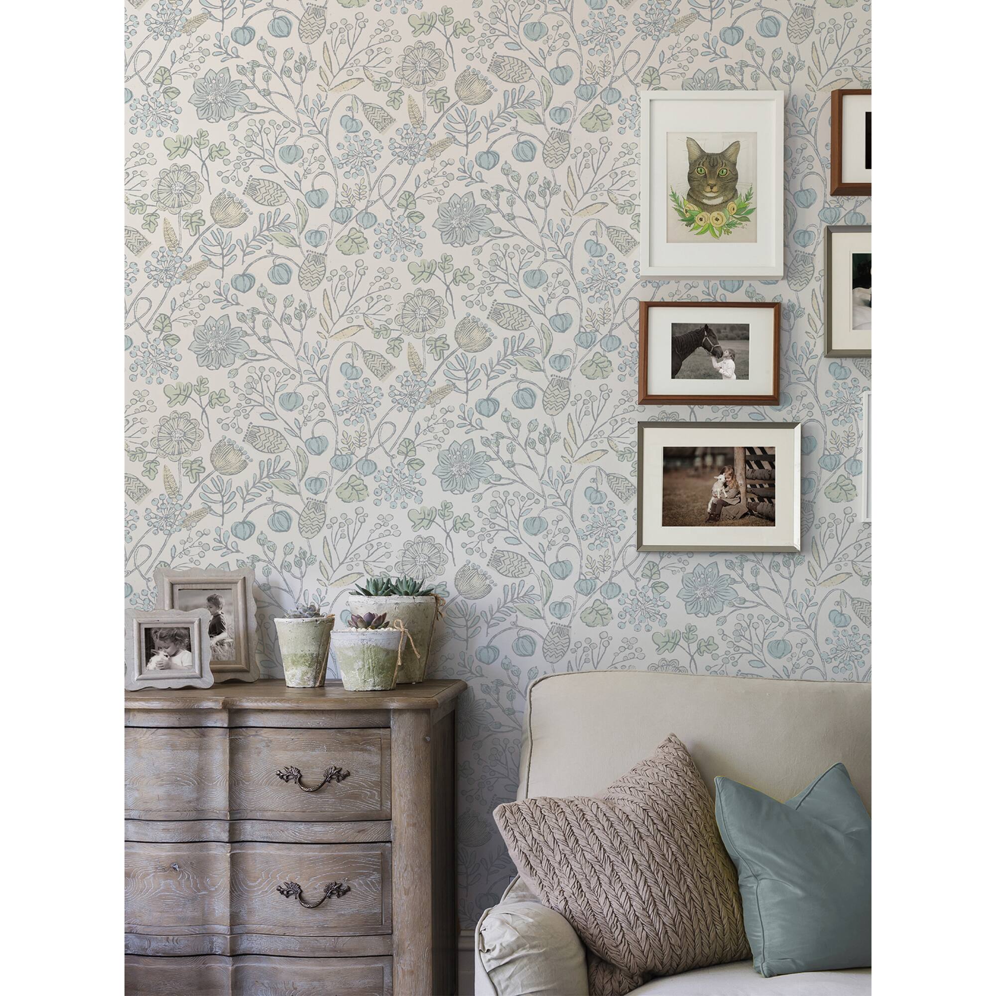 NuWallpaper Blue & Green Southern Trail Peel & Stick Wallpaper